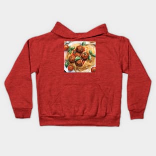 National Spaghetti Day - January 4 - Watercolor Kids Hoodie